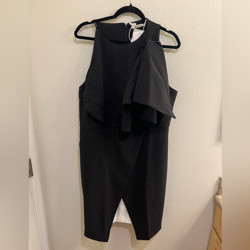 NWT Fehaute Sleeveless  Cocktail Dress Black Womens Size 14